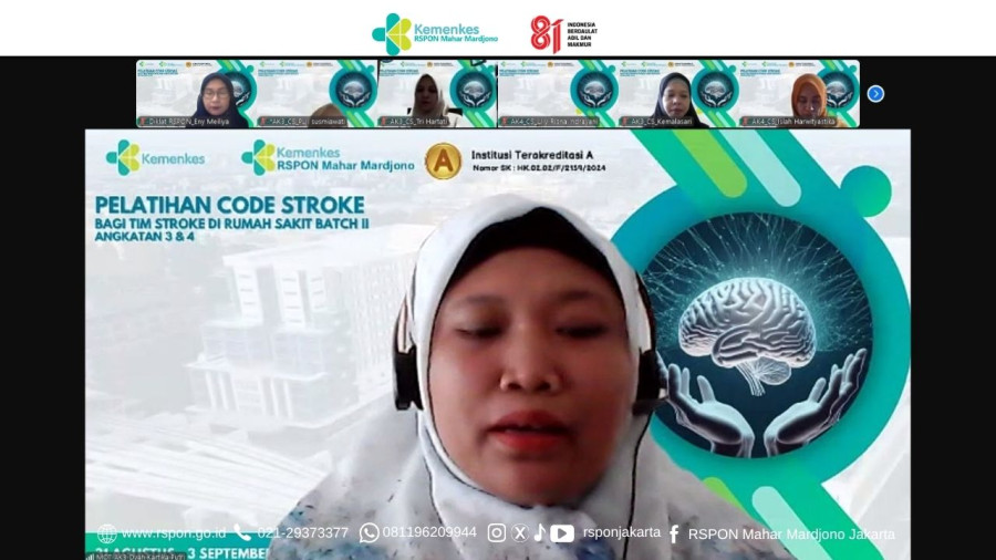 RSPON Mahar Mardjono Jakarta Menyelenggarakan Pelatihan Code Stroke bagi Tim Stroke di Rumah Sakit Batch II